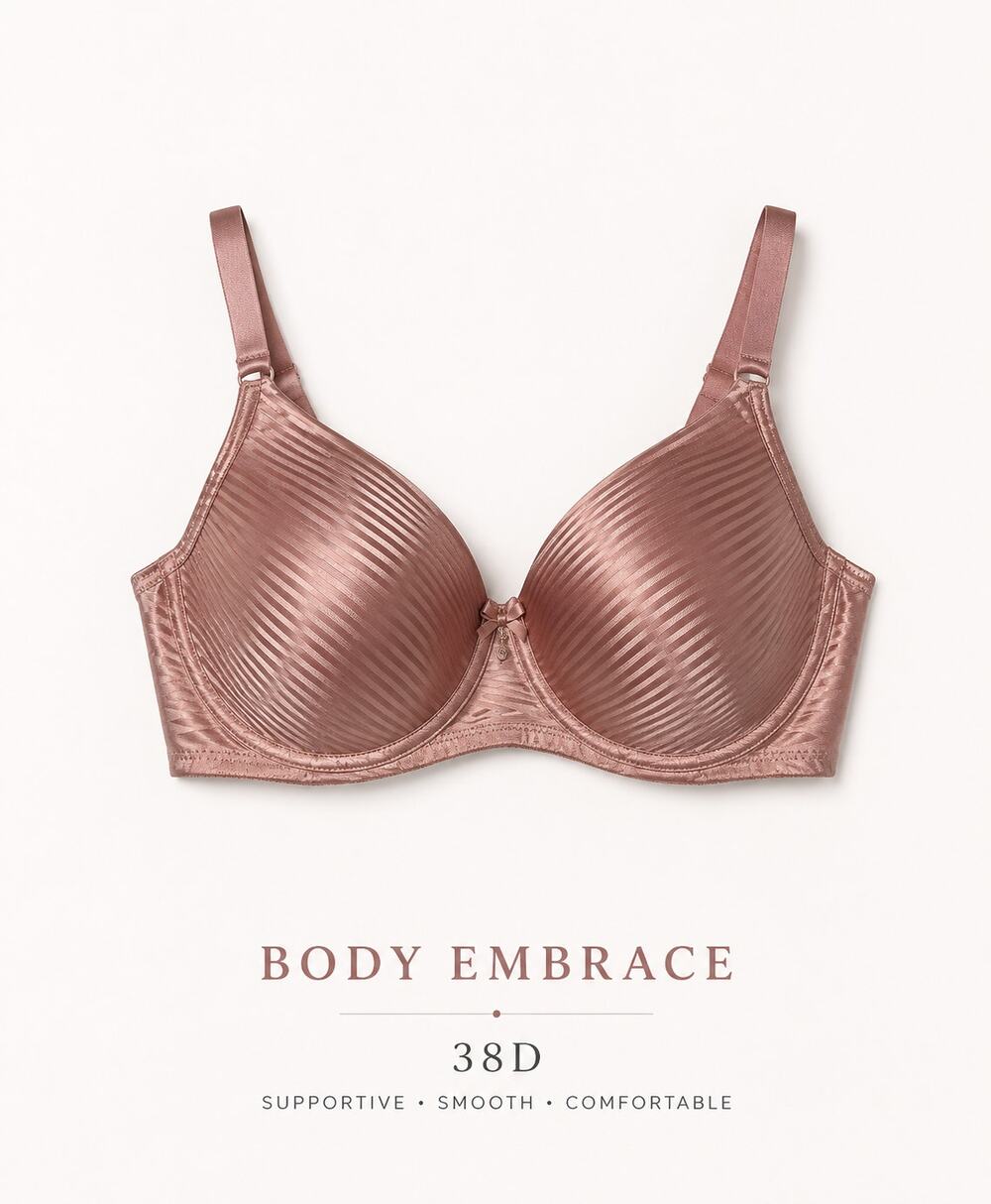 Body Embrace 38D PInk  T-Shirt Bra Full Coverage Underwire Everyday Comfort